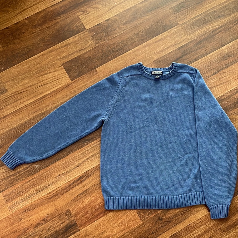 Blue lands end sweater crew neck large 14-16